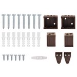 vidaXL Store Vénitien Réglable Marron foncé avec motif 150 x 50 cm PVC