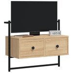 vidaXL Meuble TV mural chêne sonoma 60 5x30x51 cm bois d'ingénierie