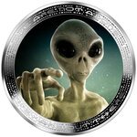 Pièce de monnaie en Argent 2000 Francs g 62.2 (2 oz) Millésime 2025 We Are Not Alone ALIEN FACE