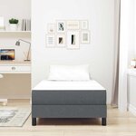 vidaXL Matelas de Lit avec matelas Gris 90 x 190 cm tissu