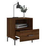 vidaXL Tables de chevet 2 Pièces chêne marron 40x35x47 5 cm