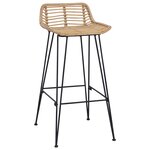 vidaXL Chaise de bar 44 x 46 x 91 cm Fer à tige de 10mm de diamètre