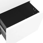 vidaXL Classeur mobile Blanc 39x45x67 cm Acier