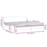 vidaXL Lit avec matelas Dover noir 200x200 cm velours