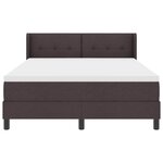 vidaXL Lit à ressorts avec tête de lit Marron foncé 200 x 160 cm tissu