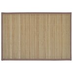 vidaXL Napperons 6 Pièces Bambou 30 x 45 cm Marron