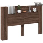 vidaXL Tête de lit Chêne brun 160 x 16 5 x 103 5 cm Bois d'ingénierie