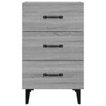 vidaXL Table de chevet sonoma gris 40x40x66 cm bois d'ingénierie