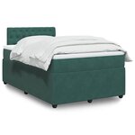 vidaXL Sommier à lattes de lit et matelas Vert foncé 120x200cm Velours
