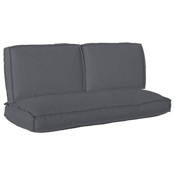 vidaXL Set de coussins de palette 3 Pièces Anthracite 120 x 50 x 12 cm