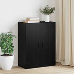 vidaXL Armoire suspendue Montage mural Chêne noir 69 5 x 34 x 90 cm