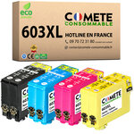 CARTOUCHE d'Encre 603XL pack de 8 -Compatibles avec 603 XL Etoile de Mer - pour Cartouche XP2100 XP 2105-2 Noirs 2 Cyan 2 Magenta 2 Jaunes-COMETE  Marque Française