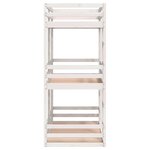 vidaXL Lit superposé triple blanc 90x200 cm bois de pin massif