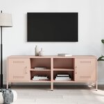 vidaXL Meubles TV 2 Pièces rose 68x39x50 5 cm acier