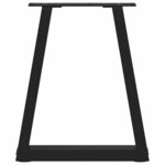 vidaXL Pieds de table basse en V 2 pièces Noir 38 x (42-43 3) cm Acier