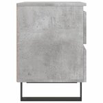 vidaXL Table de chevet gris béton 40x35x50 cm bois d’ingénierie
