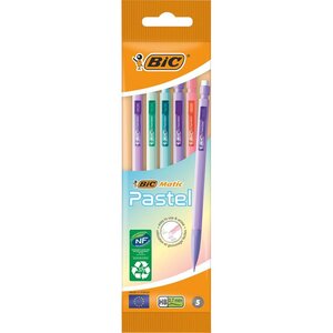 Sachet 5 porte-mines bic matic® corps pastel 0 7 hb bic