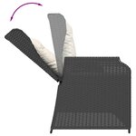 vidaXL Salon de jardin 6 Pièces avec coussins Noir Résine tressée