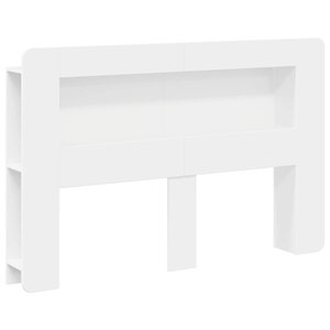 vidaXL Cabinet de Tête de Lit avec stockage Blanc Bois d’ingénierie