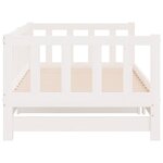 vidaXL Lit de jour avec lit gigogne blanc 90x200 cm bois de pin massif
