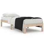 vidaXL Cadre de lit bois massif 75x190 cm petit simple