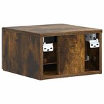 vidaXL Cabinet de chevet mural 2 Pièces Chêne fumé 33 x 34 5 x 20 cm