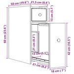 vidaXL Armoire de salle de bain étroite avec roulettes sonoma gris