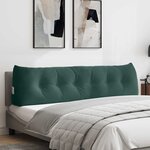 vidaXL Coussin de Dos Vert foncé 180 x 24 x 50 cm Velours