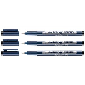 Feutre Fin de Précision Drawliner 1880 Noir (0.5) 0 5 mm x 3 EDDING