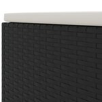 vidaXL Salon de jardin 4 Pièces avec coussins Noir Résine tressée