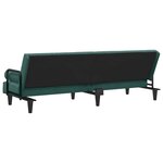 vidaXL Canapé-lit avec accoudoirs vert foncé velours