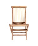 Table de jardin carrée 50 cm + 2 chaises en teck