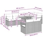 vidaXL Ensemble de canapé de jardin 9 Pièces Beige Poly rotin