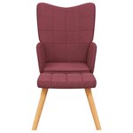 vidaXL Chaise de relaxation avec tabouret Rouge bordeaux Tissu