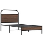 vidaXL Cadre de lit sans matelas 90x190cm chêne marron bois ingénierie
