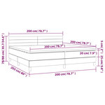 vidaXL Sommier à lattes de lit matelas et LED Marron foncé 200x200 cm