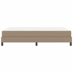 vidaXL Cadre de lit avec matelas Cappuccino 140 x 200 cm tissu