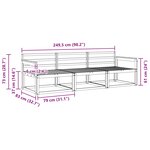 vidaXL Ensemble de canapés d'extérieur 3 pc Naturel
