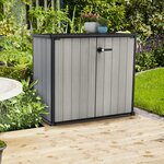Keter armoire de rangement de jardin patio store gris