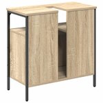 vidaXL Cabinet de salle de bain avec stockage Beige 60 x 30 x 60 cm