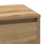 vidaXL Cabinet de chevet avec tiroir chêne artisanal 71 x 34.5 x 75 cm