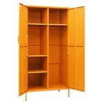 vidaXL Garde-robe Jaune moutarde 90x50x180 cm Acier