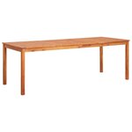 vidaXL Table de jardin 215x90x74 cm Bois d'acacia massif