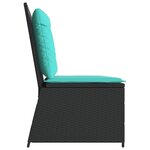 vidaXL Banc de jardin Noir polyrotin