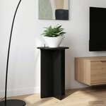 vidaXL Support de Plante 2 pièces Noir Ø40 x 60 cm Bois d'ingénierie