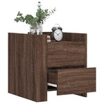 vidaXL Table de chevet chêne marron 45x50x50 cm bois d’ingénierie