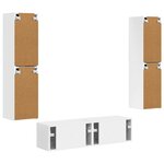 vidaXL Ensemble meuble TV 6 Pièces Blanc Bois d'ingénierie