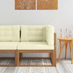 vidaXL Canapé d'angle extérieur Bois d'Acacia Massif Naturel