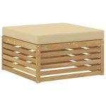 vidaXL Ensemble de canapés d'extérieur 9 pc Blanc et Beige