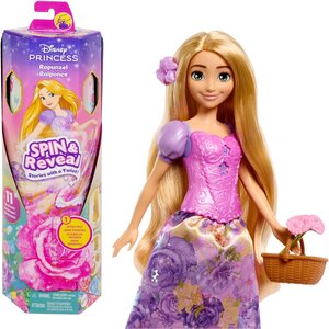 Mattel HTV86 - Princesses Disney Spin & Reveal-Poupée Raiponce